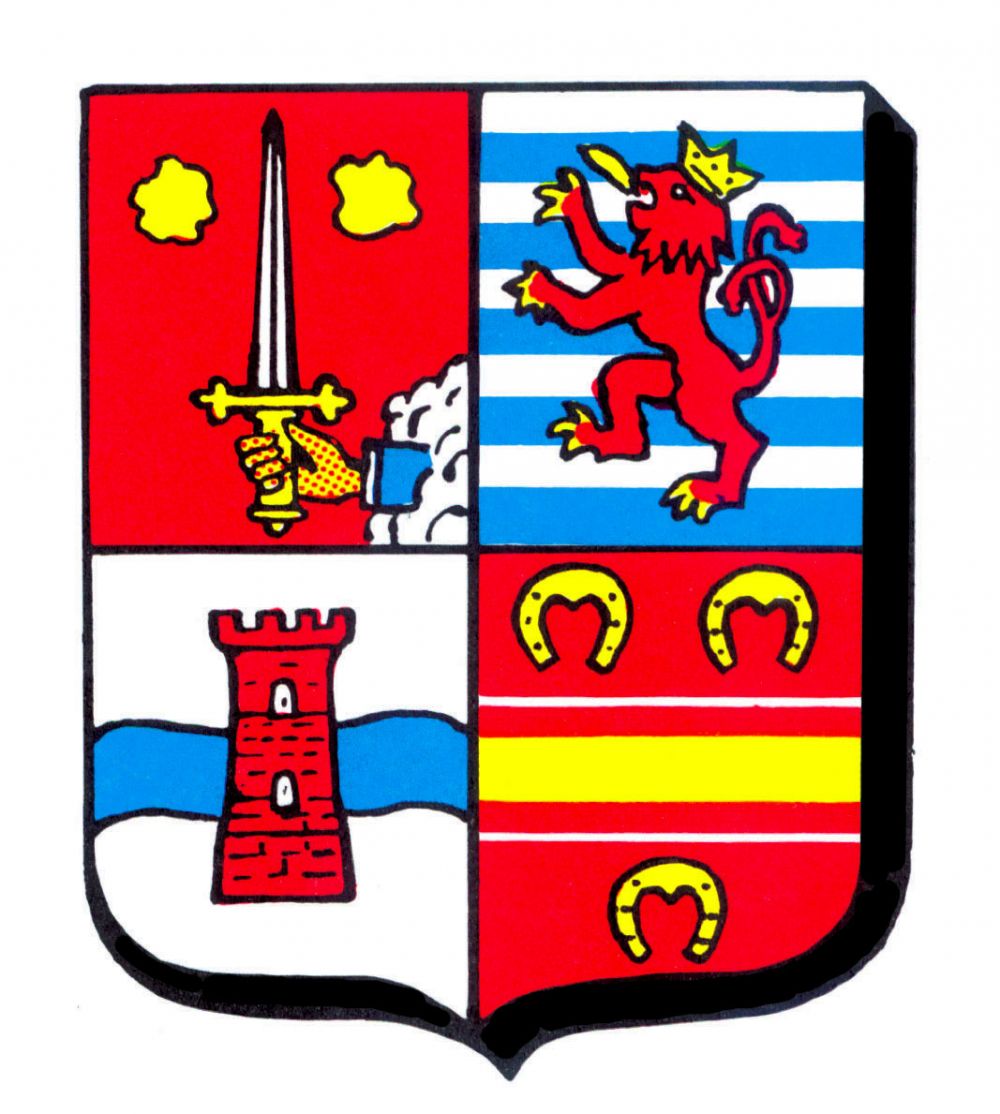 Dessin du blason hagondangeois créé par Monsieur Georges COUPARD en 1958